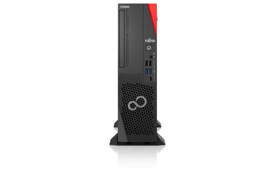 Fujitsu ESPRIMO D7012 i7-12700 Desktop Intel® Core™ i7 16 GB DDR4-SDRAM 512 GB SSD Windows 11 Pro PC Zwart, Rood