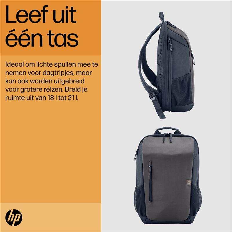 HP Travel 15,6 Laptop Backpack, 18 liter, Iron Grey