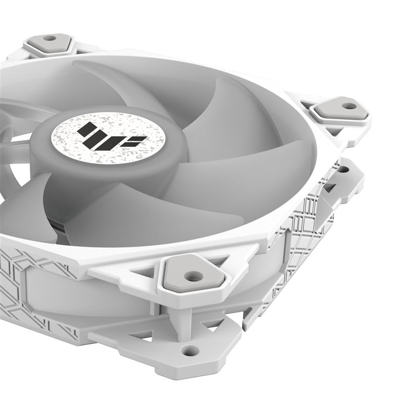ASUS TUF GAMING TF120 ARGB WHITE EDITION Computer behuizing Luchtkoeler 12 cm Wit 1 stuk(s)