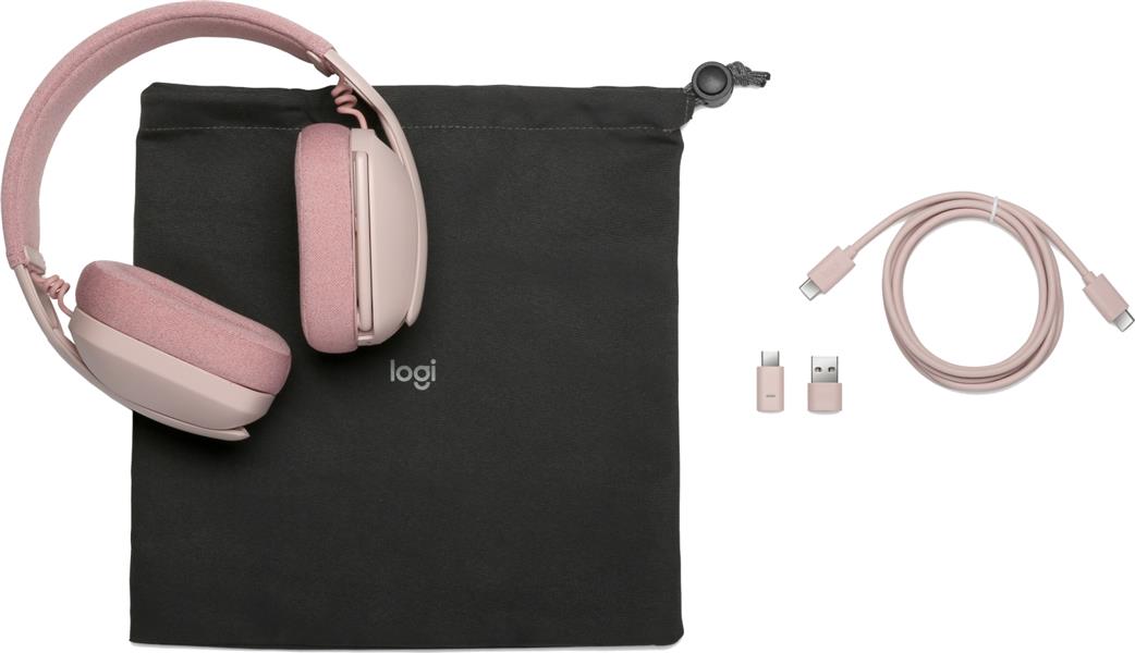 Logitech Zone Vibe Headset Draadloos Hoofdband Oproepen/muziek Bluetooth Roze