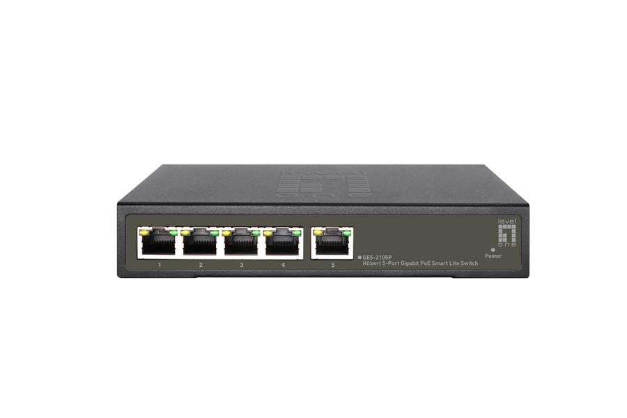 LevelOne GES-2105P netwerk-switch Managed L2 Gigabit Ethernet (10/100/1000) Power over Ethernet (PoE) Zwart