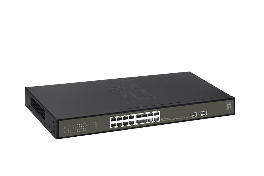 LevelOne GES-2118P netwerk-switch Managed L2 Gigabit Ethernet (10/100/1000) Power over Ethernet (PoE) Zwart