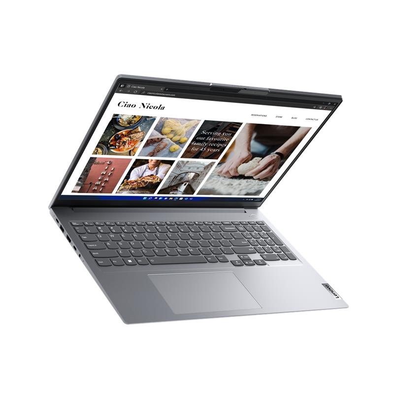Lenovo ThinkBook 16 G4+ Laptop 40,6 cm (16"") WUXGA Intel® Core™ i5 i5-1235U 8 GB LPDDR5-SDRAM 256 GB SSD Wi-Fi 6 (802.11ax) Windows 11 Pro Grijs