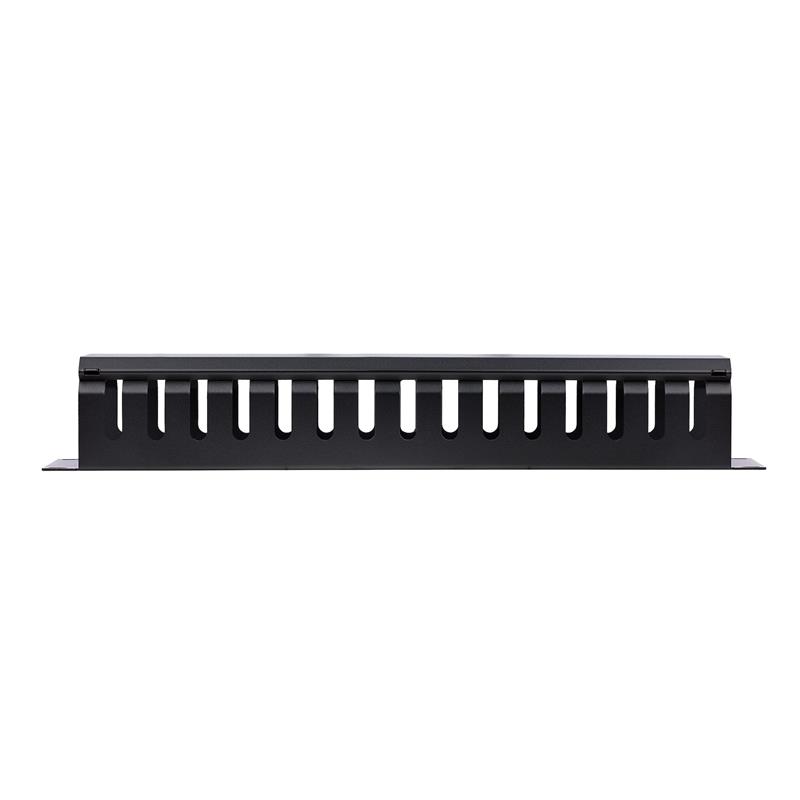 StarTech.com 2U Horizontale Kabelgoot met Deksel voor 19"" Server Rack - Vingergoot Kabelmanagement Paneel met Open Sleuven - Raceway Panel