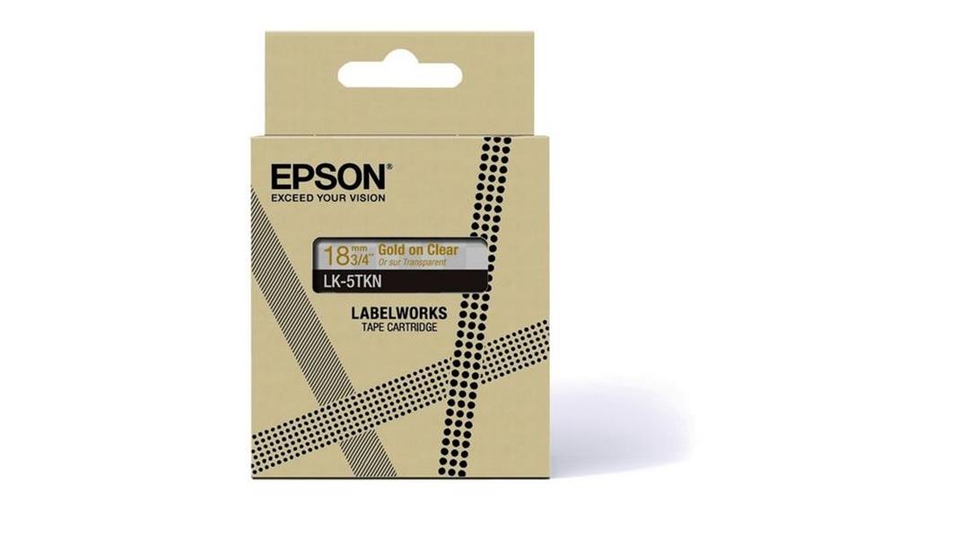 Epson LK-5TKN Goud, Transparant