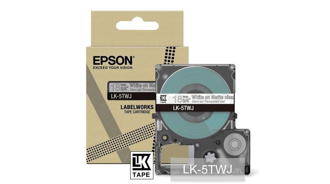 Epson LK-5TWJ Transparant, Wit