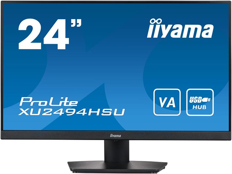 iiyama ProLite XU2494HSU-B2 computer monitor 60,5 cm (23.8"") 1920 x 1080 Pixels Full HD LED Zwart