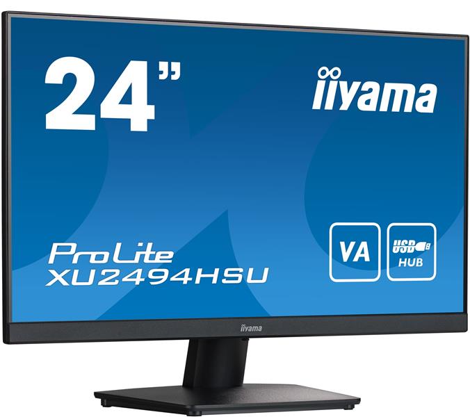 iiyama ProLite XU2494HSU-B2 computer monitor 60,5 cm (23.8"") 1920 x 1080 Pixels Full HD LED Zwart