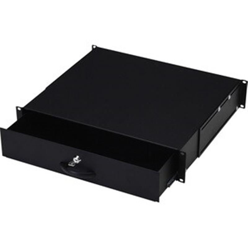 2U lockable drawer with handle 88x481x40