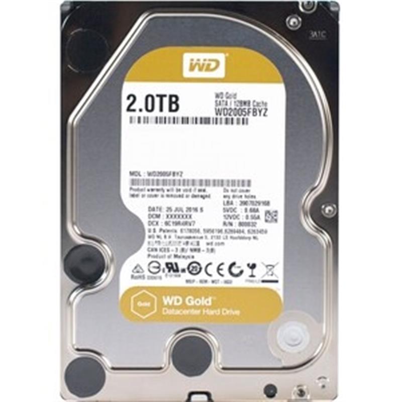 Western Digital Gold Data Center HDD 2TB 3 5 SATA3 7200 RPM 128MB