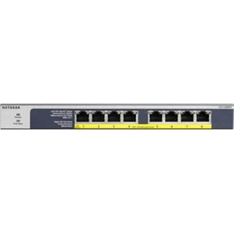 Netgear GS108PP Unmanaged Gigabit Ethernet (10/100/1000) Zwart Power over Ethernet (PoE)