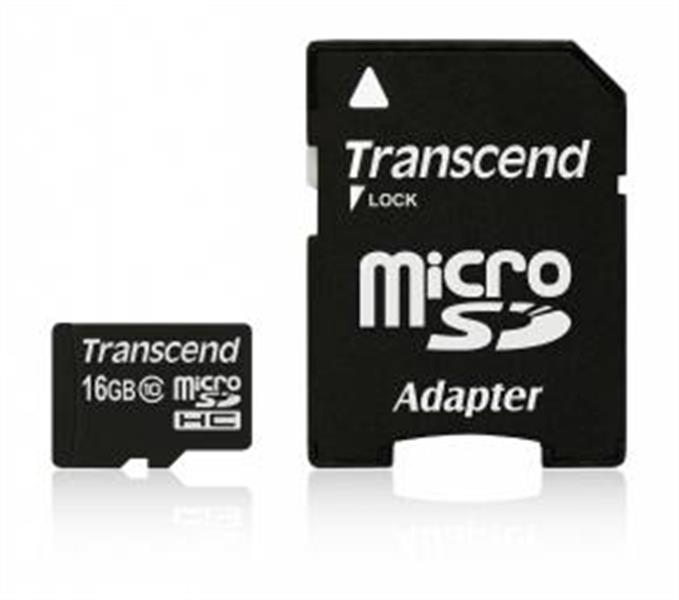 TRANSCEND Micro SDHC 16GB Cls 10 1 adp
