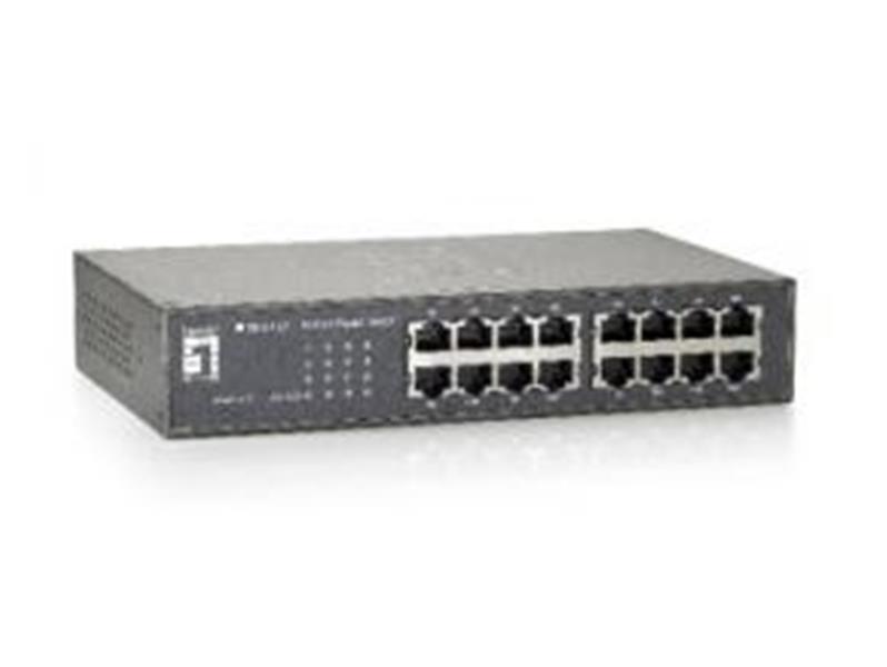 LevelOne GEU-1621 netwerk-switch Gigabit Ethernet (10/100/1000) Grijs