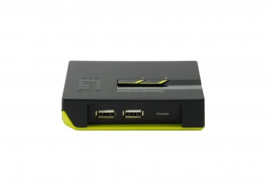 LevelOne KVM-0222 KVM-switch Zwart, Groen