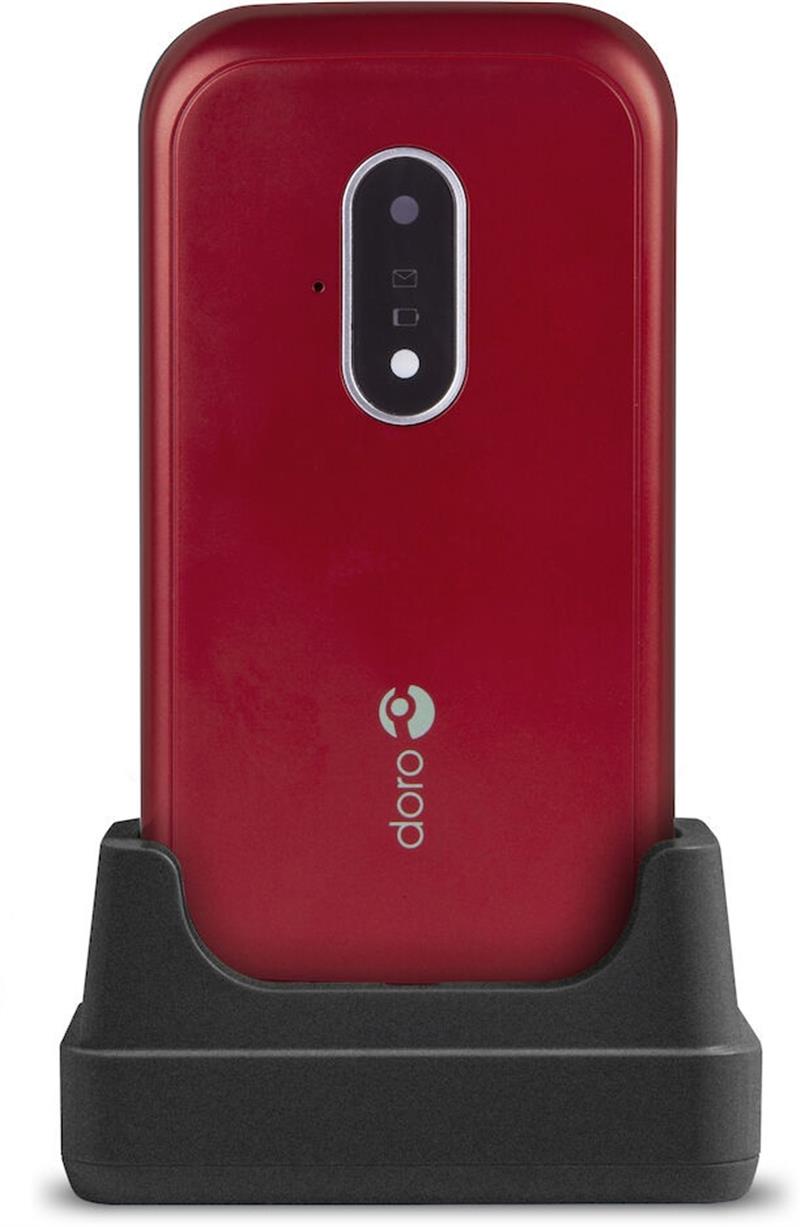 Doro 7030 - 4G Red White Smart Clamshell