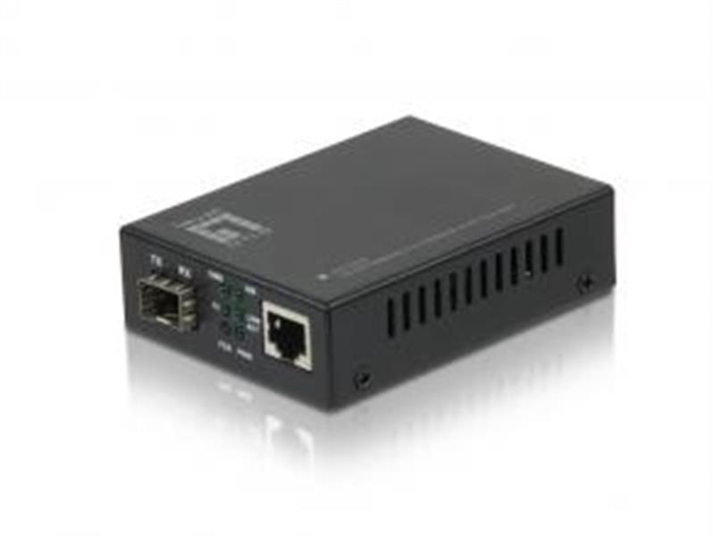 LevelOne GVT-2000 netwerk media converter 1000 Mbit/s Multimode Zwart