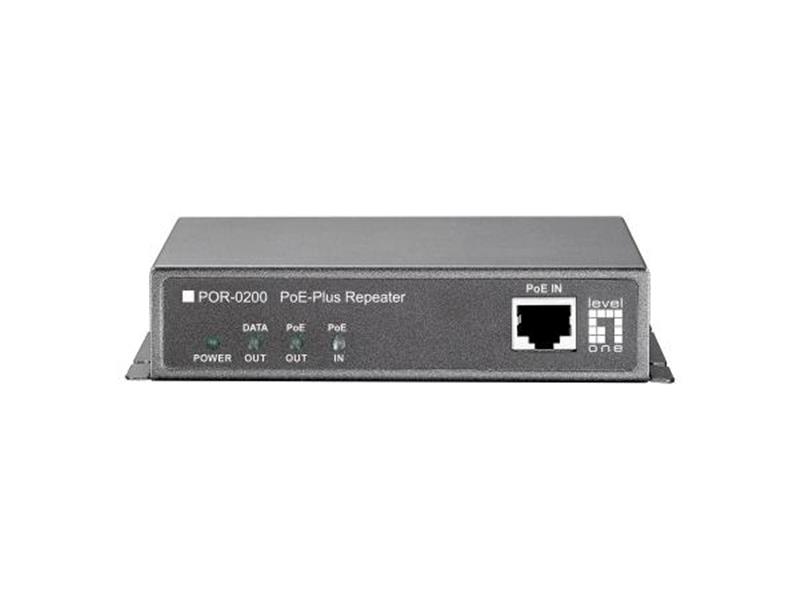 LevelOne POR-0200 netwerkextender Netwerkrepeater Zwart