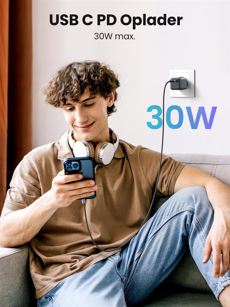  1*USB-C 30W GaN Tech Snel Opladers