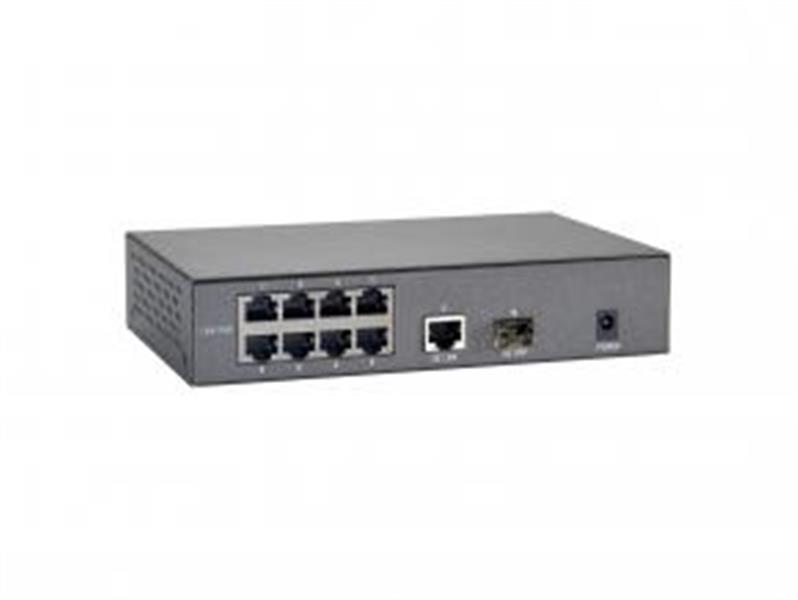LevelOne FGP-1000 netwerk-switch Gigabit Ethernet (10/100/1000) Power over Ethernet (PoE) Zwart, Grijs