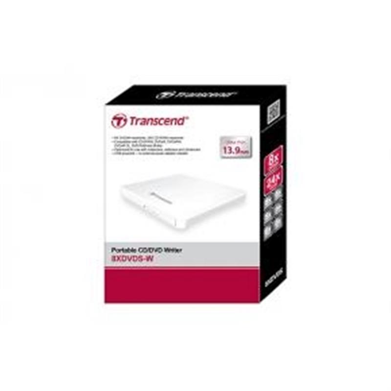 Transcend optisch schijfstation Wit DVD -RW