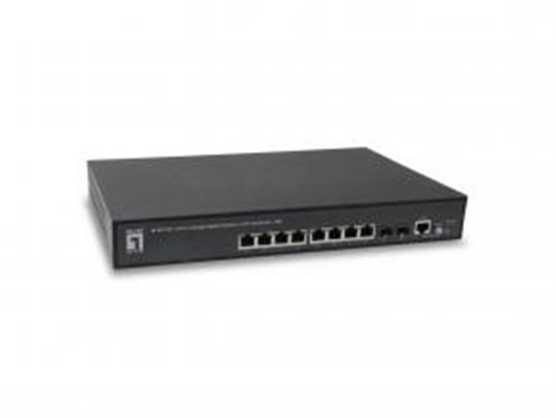 LevelOne GEP-1061 Managed L2 Gigabit Ethernet (10/100/1000) Power over Ethernet (PoE) Zwart