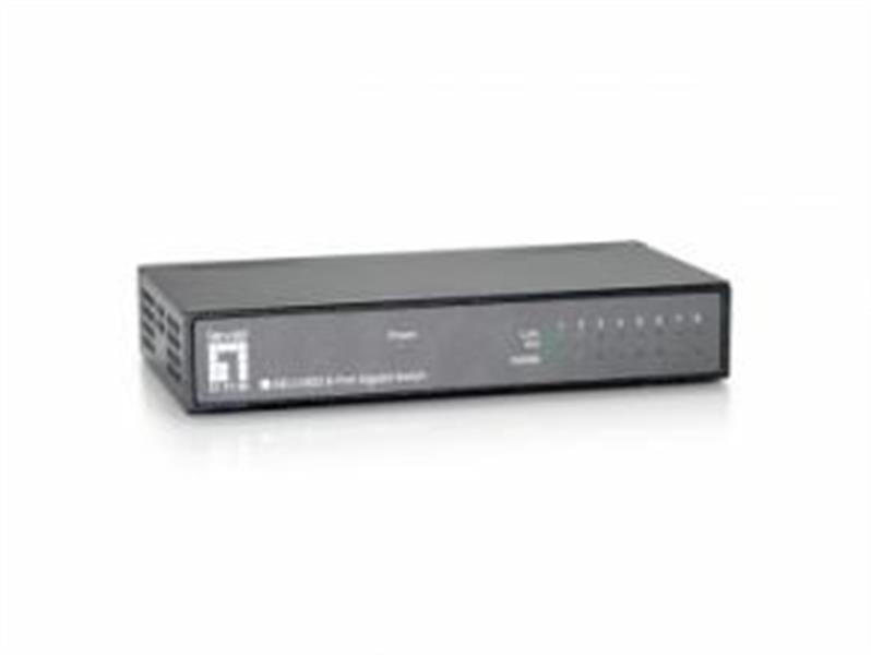 LevelOne GEU-0822 Unmanaged Gigabit Ethernet (10/100/1000) Zwart