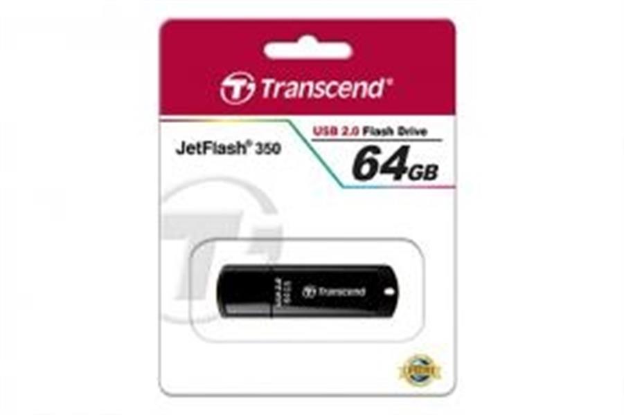 Transcend JetFlash 350 USB Flash Drive 8GB USB2 0 Black