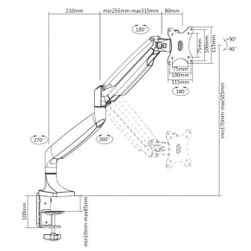 Neomounts monitorarm