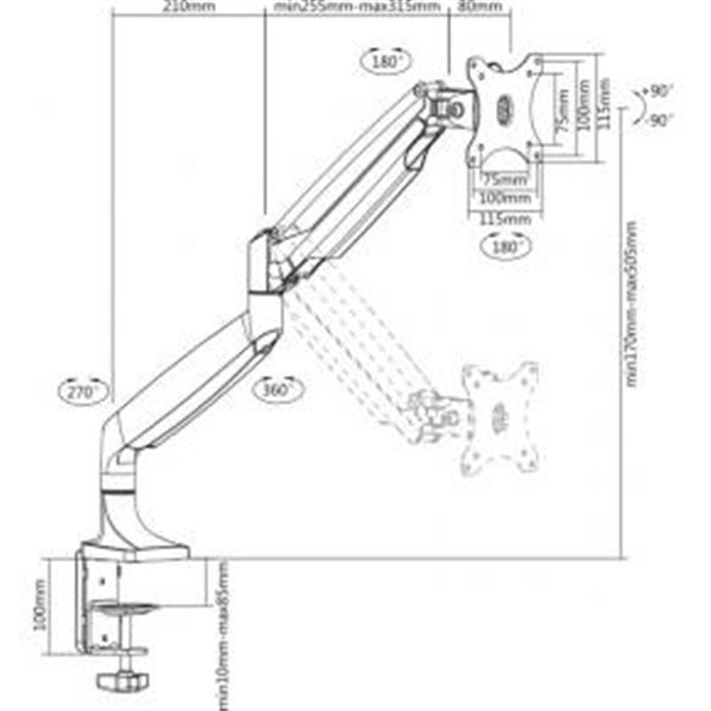 Neomounts monitorarm