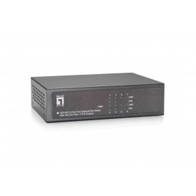 LevelOne FEP-0812W90 netwerk-switch Fast Ethernet (10/100) Power over Ethernet (PoE) Grijs