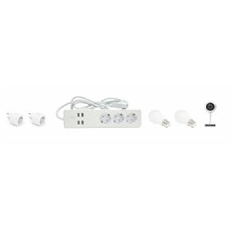 WOOX Smart home pakket Camera 2x stekker Power socket 2x RGB LED Lamp E27 dimmable App