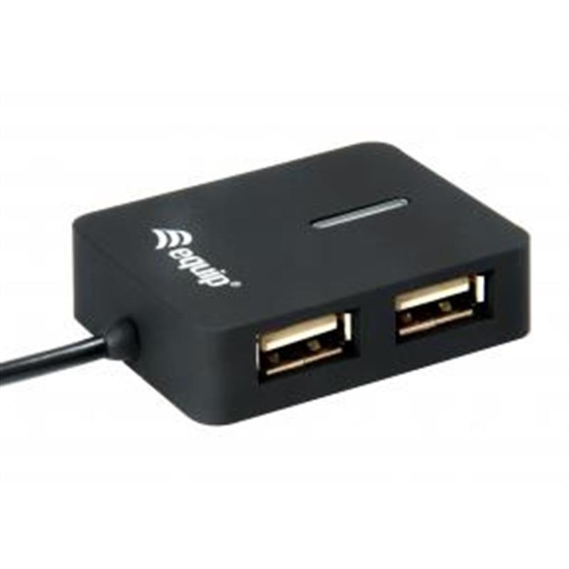 Equip 128952 interface hub USB 2.0 480 Mbit/s Zwart