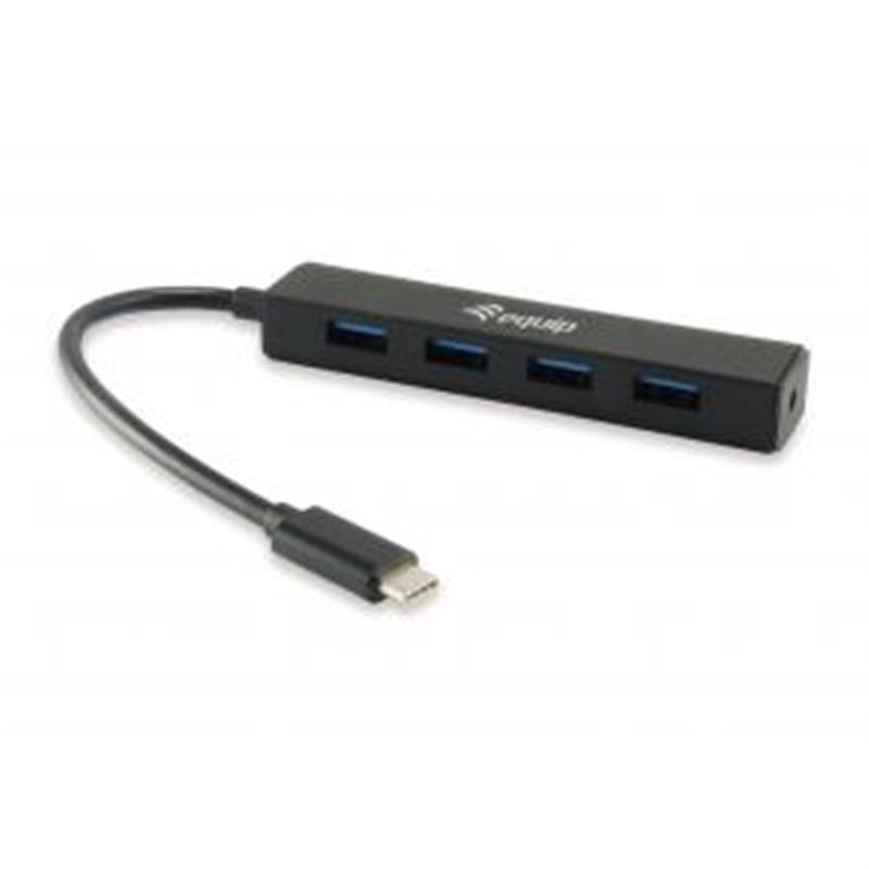 Equip 128954 interface hub USB 3.2 Gen 1 (3.1 Gen 1) Type-C 5000 Mbit/s Zwart