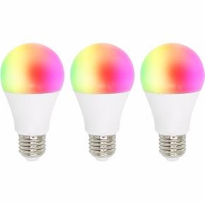 WOOX Smart Speaker Kit 3x R4553 1x Google Nest Mini Chalk RGB LED Bulb E27 7W 600LM