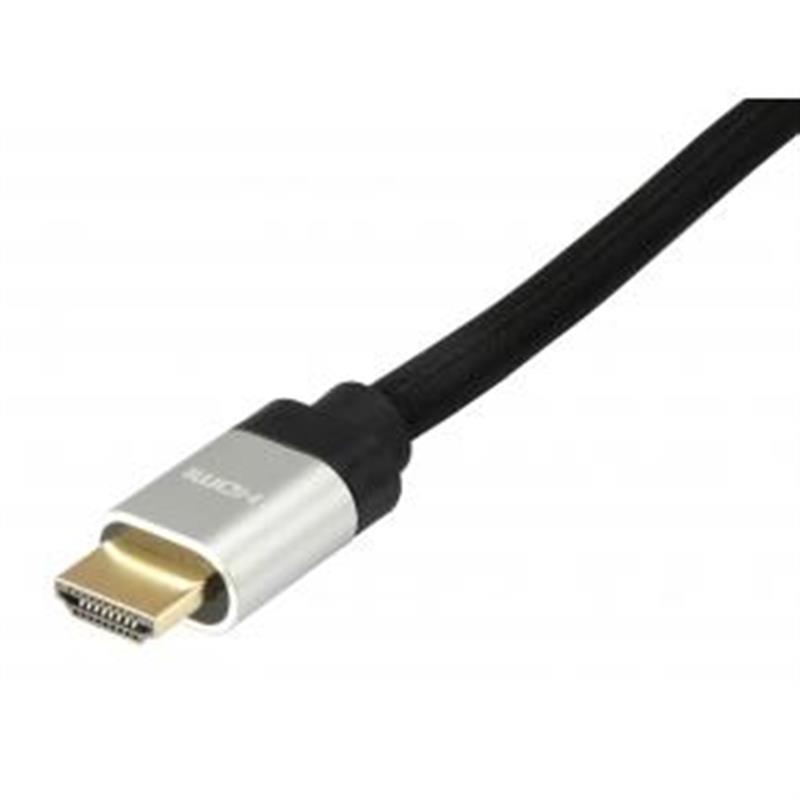 Equip 119383 HDMI kabel 5 m HDMI Type A (Standaard) Zwart, Zilver