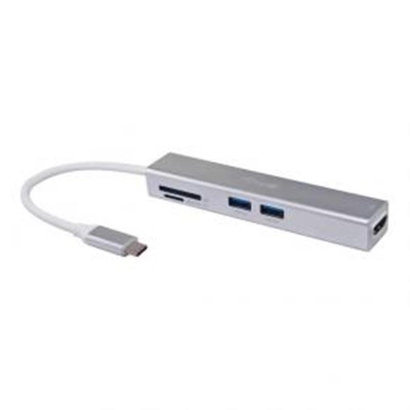 Equip 133480 interface hub USB 3.2 Gen 1 (3.1 Gen 1) Type-C 5000 Mbit/s Zilver