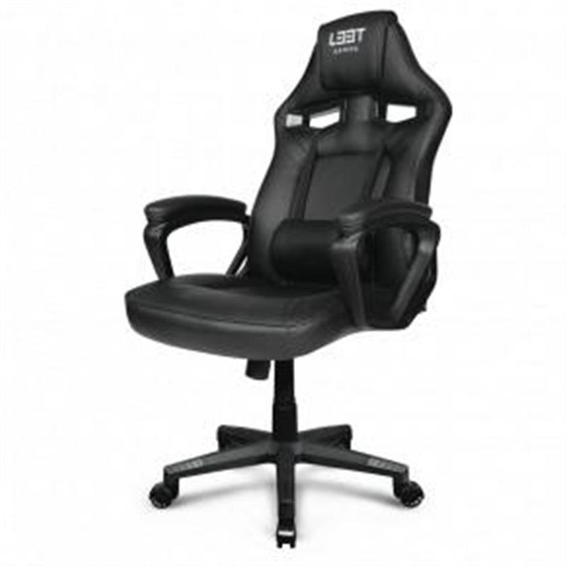 L33T Gaming Extreme Gaming Chair - BLACK PU Leather Class-4 gas lift