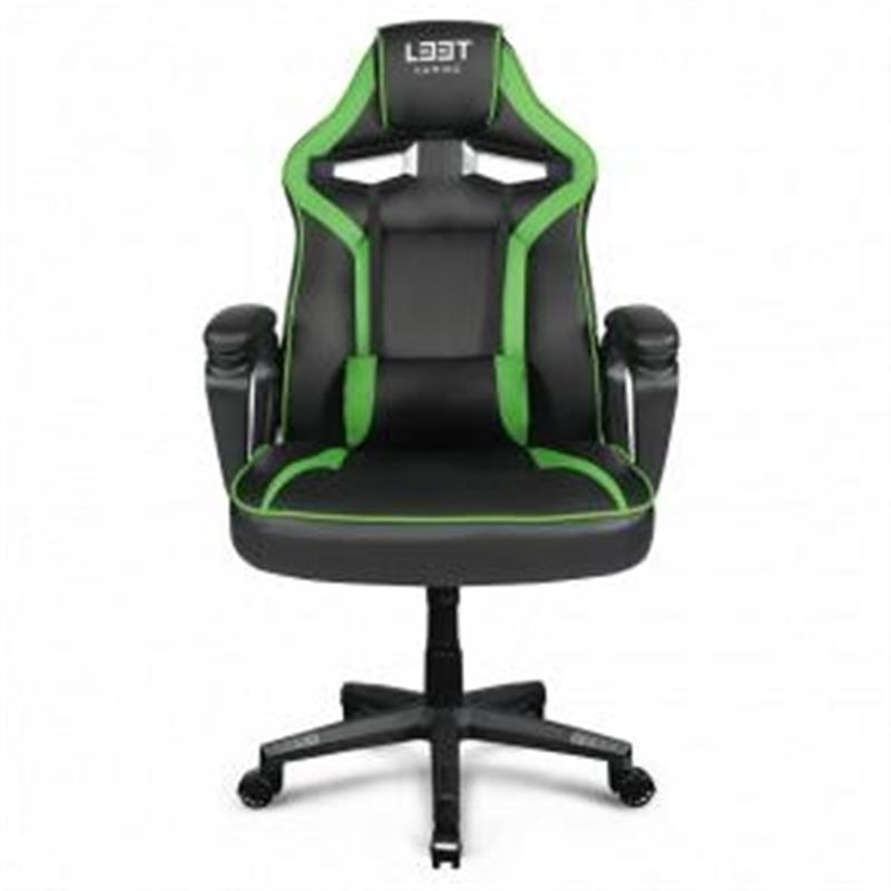 L33T Gaming Extreme Gaming Chair - GREEN PU leather Class-4 gas lift