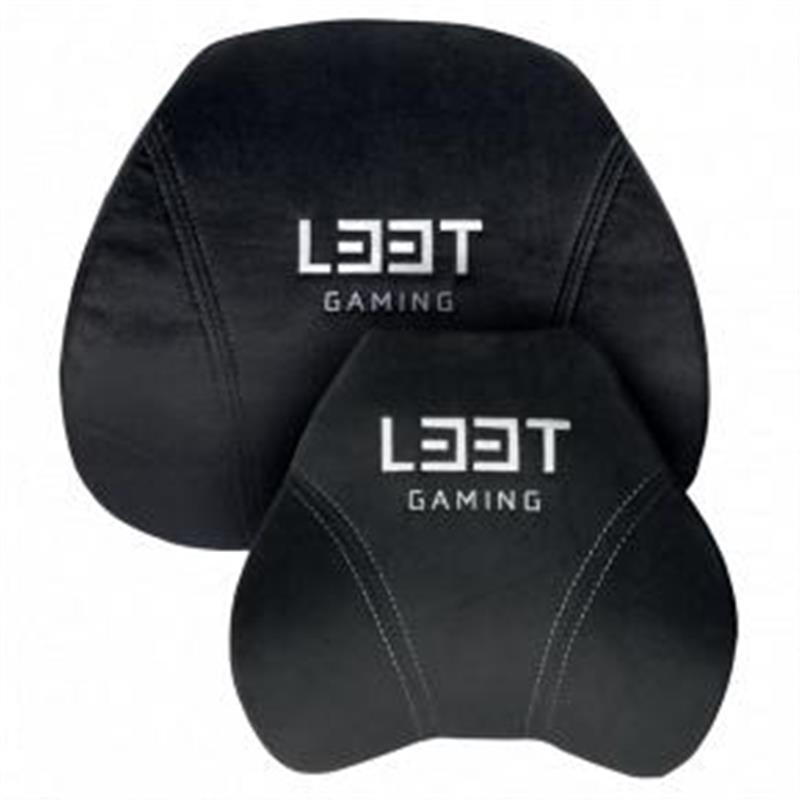 L33T Gaming Luxury Gaming Chair Cushion Set Memory Foam Velvet Ultra-soft Black