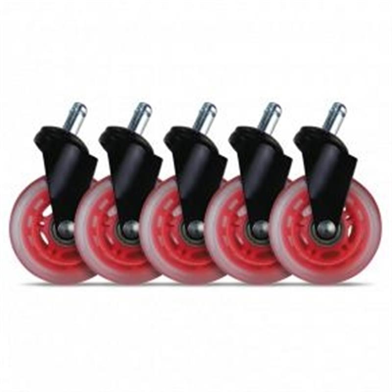 L33T Gaming 3inch Rubber Casters Red 5pcs