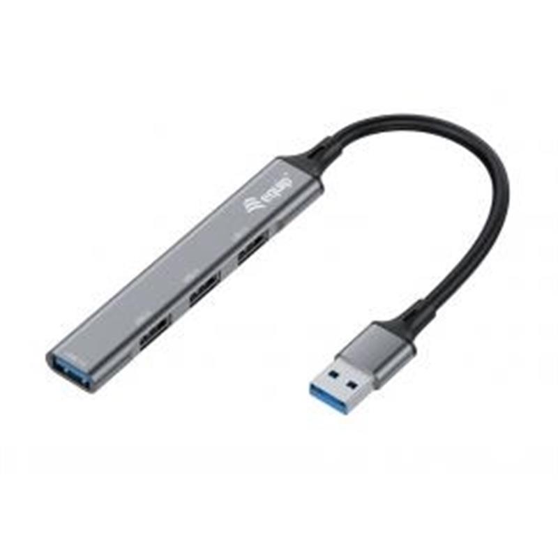 Equip 128960 interface hub USB 3.2 Gen 1 (3.1 Gen 1) Type-A 5000 Mbit/s Zwart, Grijs