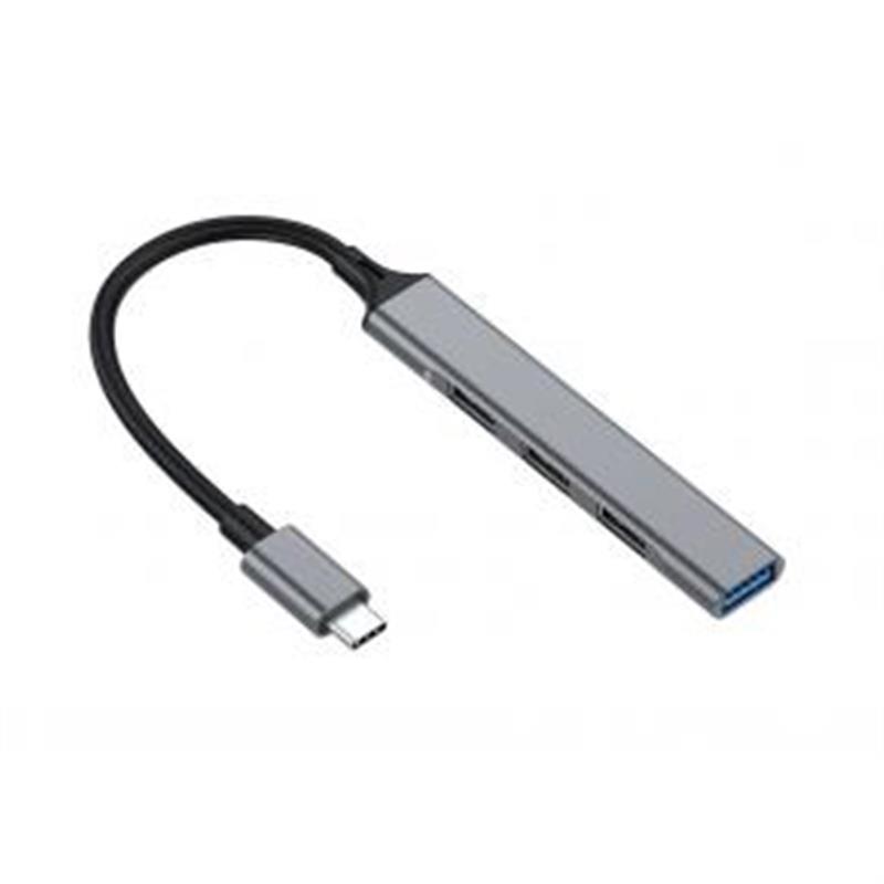 Equip 128961 interface hub USB 3.2 Gen 1 (3.1 Gen 1) Type-C 5000 Mbit/s Zwart, Grijs