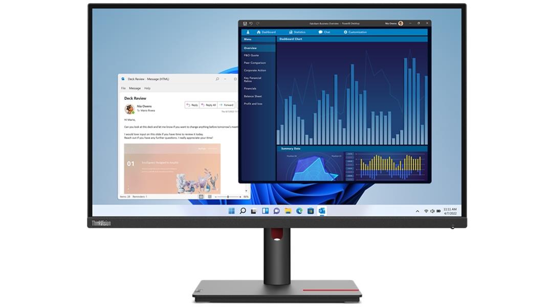 Lenovo ThinkVision T27p-30 68,6 cm (27"") 3840 x 2160 Pixels 4K Ultra HD LED Zwart