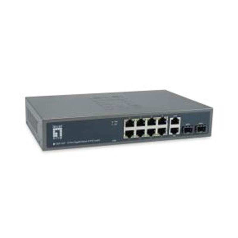 LevelOne GEP-1221 netwerk-switch Unmanaged Gigabit Ethernet (10/100/1000) Power over Ethernet (PoE) Zwart