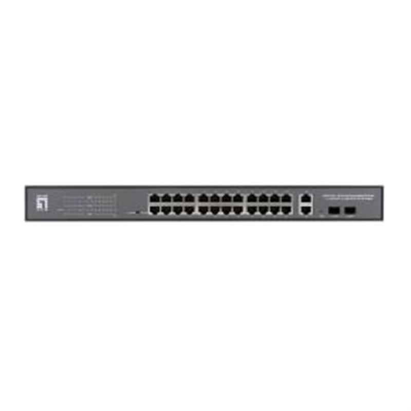 LevelOne GEP-2841 netwerk-switch Managed L2 Gigabit Ethernet (10/100/1000) Power over Ethernet (PoE) 1U Zwart