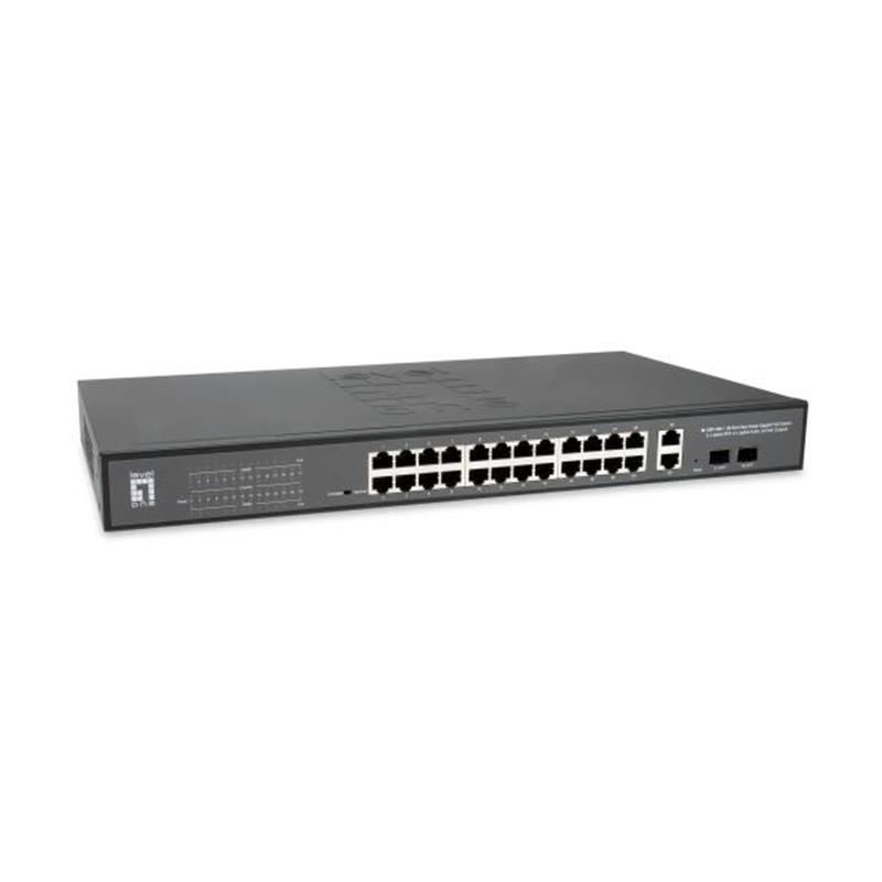 LevelOne GEP-2841 netwerk-switch Managed L2 Gigabit Ethernet (10/100/1000) Power over Ethernet (PoE) 1U Zwart
