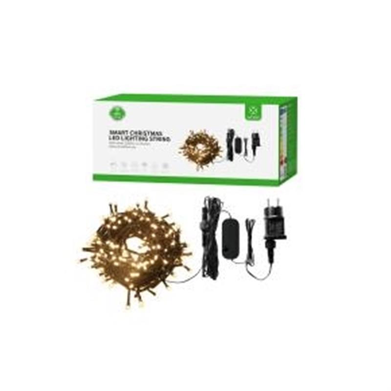 WOOX Slimme Kerstverlichting Wi-Fi 20 meter 200leds 230 lumen warm-wit met dim en geluid