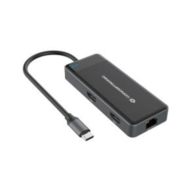 Conceptronic DONN14G notebook dock & poortreplicator Bedraad USB 3.2 Gen 1 (3.1 Gen 1) Type-C Grijs