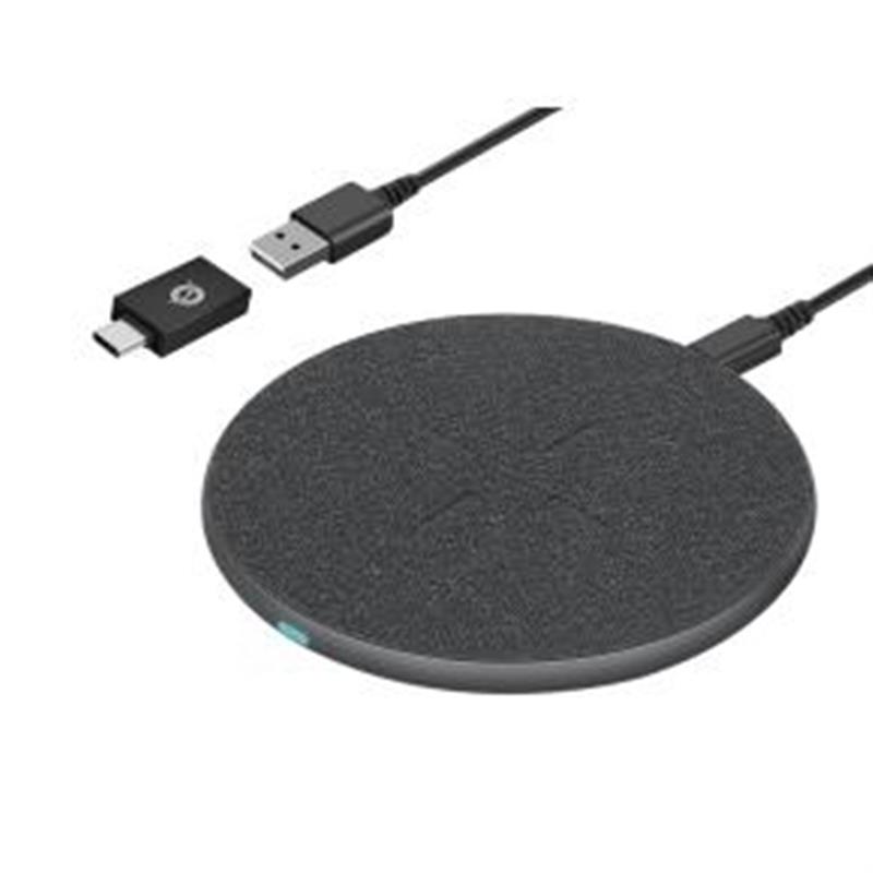 Conceptronic Wireless Charger with USB-C to USB-A Adapter