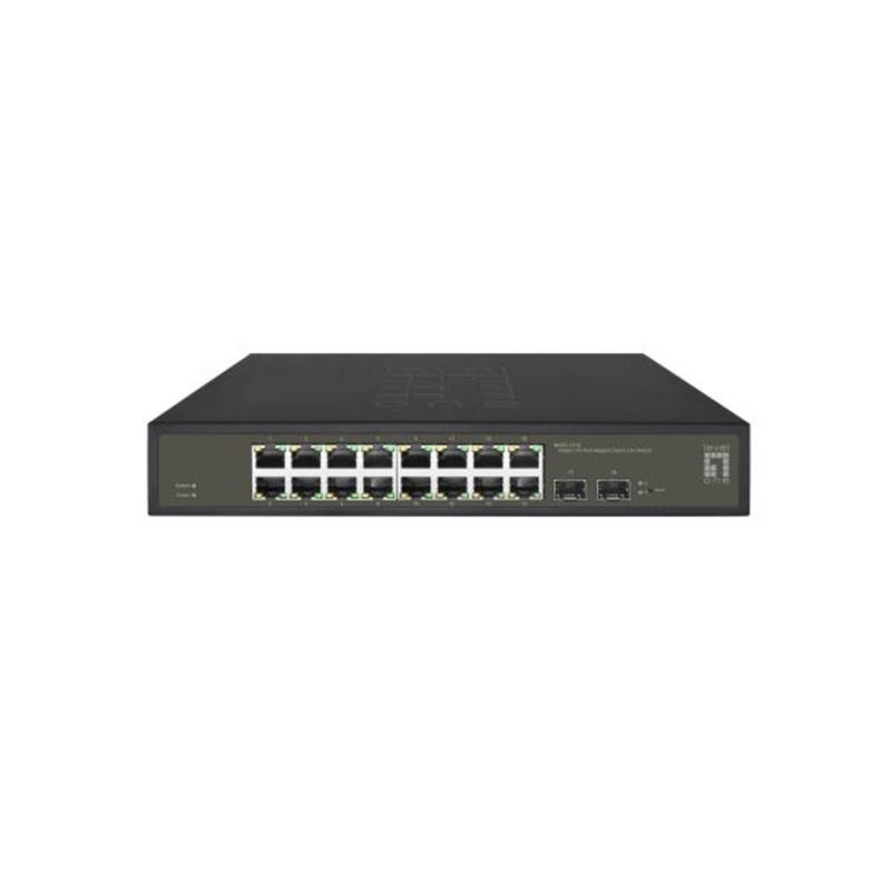 LevelOne GES-2118 netwerk-switch Managed L2 Gigabit Ethernet (10/100/1000) Zwart